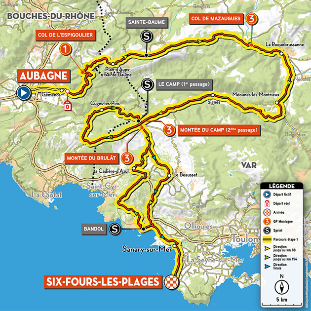 Tour of Provence stage 1 map
